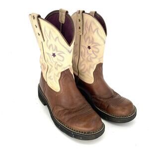 Ariat Fatbaby Western Cowboy Boots Brown Leather Women's Size 9